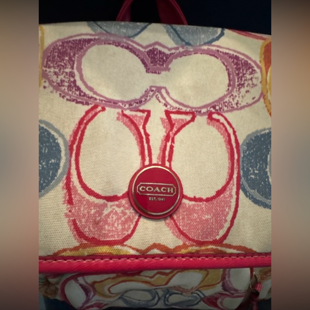 Coach Colorful Signature Backpack - Picture 3 of 4